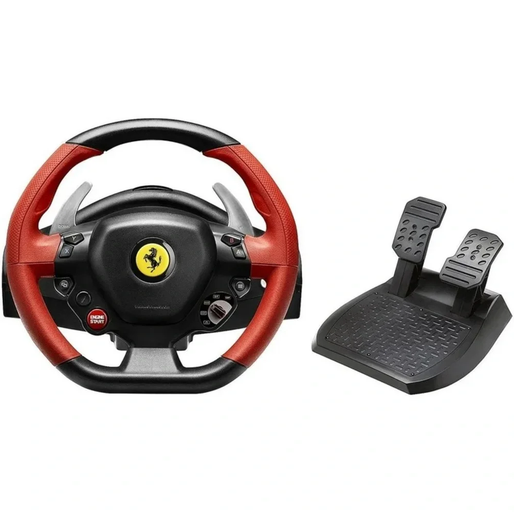 Ferrari 458 Spider Racing Wheel - Red and Black FULL SET EUC Few Times
